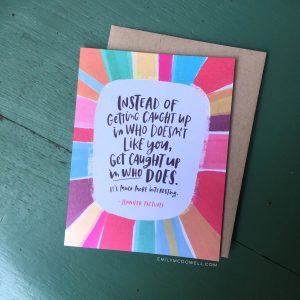 It's a huge honor to have another card up at Emily McDowell Studio. Click to order.