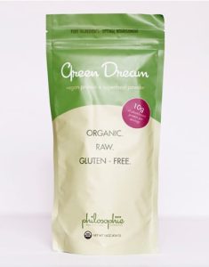 A detoxifying, weight loss, energizing, strengthening superfood blend. The Green Dream was the first superfood blend I created. "Green foods" are one of the least common foods consumed, yet they are the most nutrient-dense and most important! I wanted to find a way to get these incredible foods into your body without compromising flavor or convenience.  Green Dream is high in plant-based protein, so it keeps you full for longer and helps burn fat. Unlike other protein blends on the market, there are no "fillers" to extend the blend:  Green Dream uses only superfoods as ingredients, thus providing abundant, concentrated nutrient power with each teaspoon you consume.  Green Dream cleanses as its pure ingredients break down toxins and ushers them from the body. And Green Dream is energizing: it provides a natural, caffeine-free power boost every day as it sets the stage for sustained energy while your body releases old materials and rebuilds with precious new fuel. This blend also supports the body in weight loss, if needed: when your every cell is nourished from the clean protein, good fats, and detoxifying green power it provides, the body gives itself permission to let go of unneeded material.  By feeding your cells only the best, Green Dream makes being healthy and fit easy... like a dream. - See more at: https://www.thephilosophie.com/collections/superfood-blends/products/green-dream-8oz#sthash.A34NSeVW.dpuf