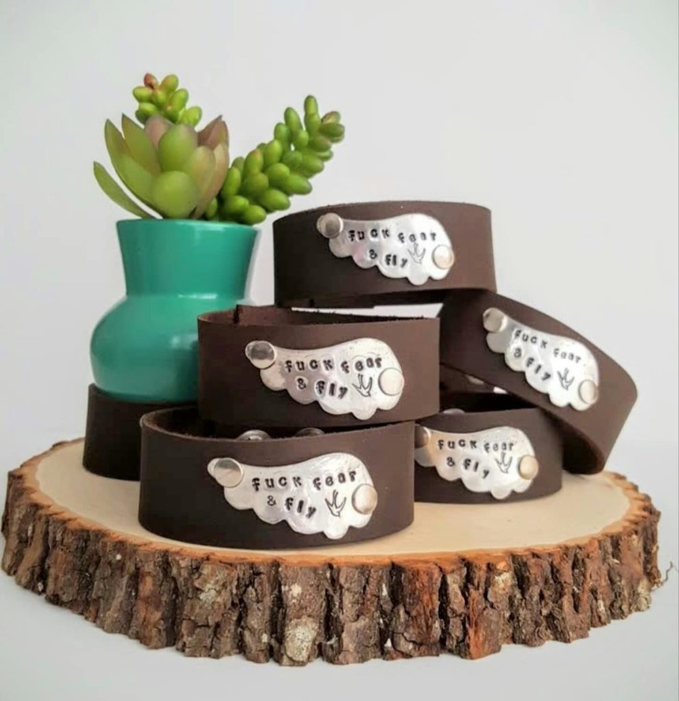 $21 + shipping. Coupon code will be JP40 The Brave Sparrow " Fuck Fear " Pewter, Leather, 1 Inch Wide Custom fit. https://www.etsy.com/shop/TheBraveSparrow