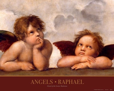 raphael angels detail of the sistine madonna c 1514